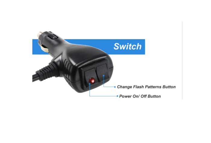 Set LED-uri  Tip Stroboscop De Avertizare, Galben, Flash, cu Controler, 12V [2]