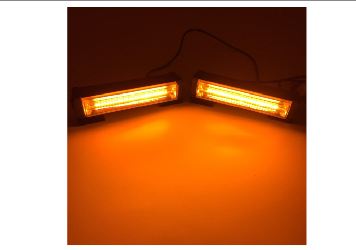 Set LED-uri  Tip Stroboscop De Avertizare, Galben, Flash, cu Controler, 12V [3]