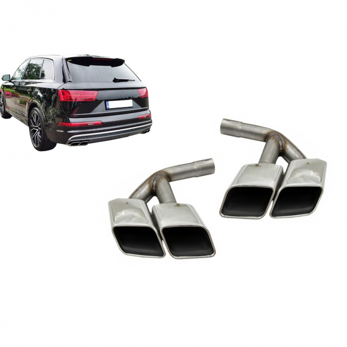 Set Ornamente de toba compatibil Audi Q7 2016-2019 -Argintiu [1]
