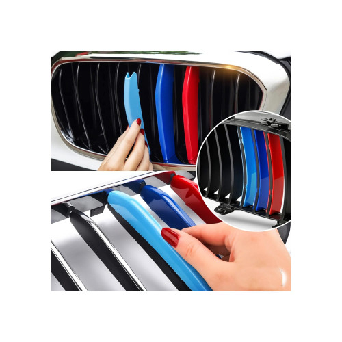 Set ornamente dungi grila fata auto compatibile BMW Seria 4 G22 2021-2024 [5]