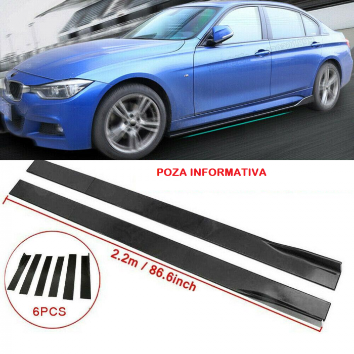Set prelungiri ornament praguri laterale tuning carbon, lungime 220cm [1]