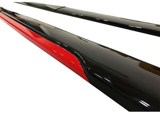 Set prelungiri ornament praguri laterale tuning ( negru lucios + rosu ) [4]