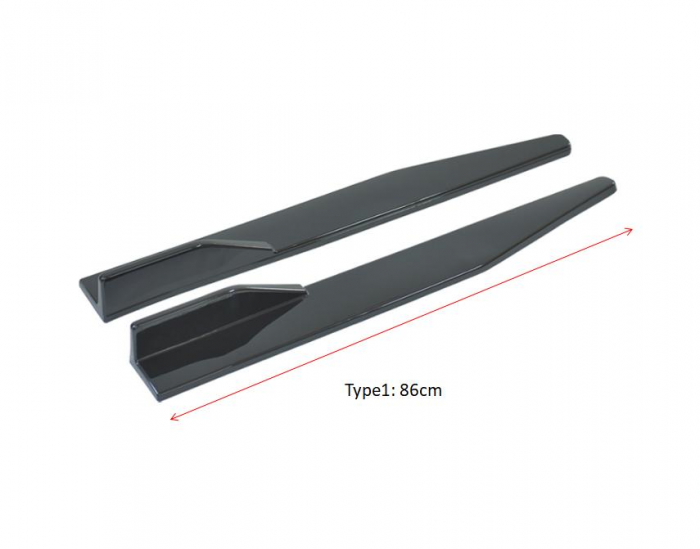 Set prelungiri praguri laterale tuning NEGRU LUCIOS  86cm [2]