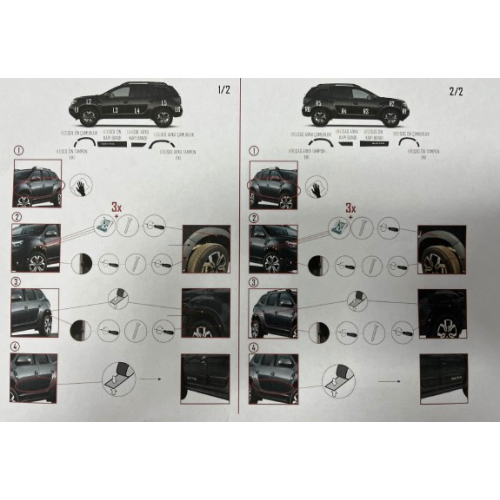 Set  protectii aripa si usa  compatibilitate Dacia Duster II (2018-2023) cu sau fara senzori [10]