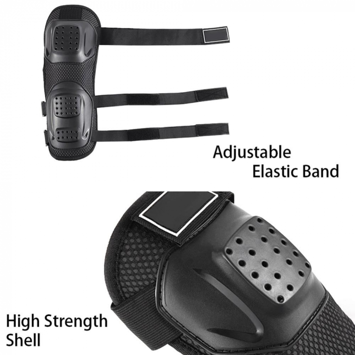 Set protectii de Genunchi/Coate pentru motocicleta – negru [4]