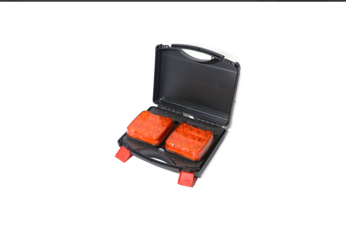 Set stroboscoape cu magnet 12v 24v Led portocaliu cu 12 moduri [5]