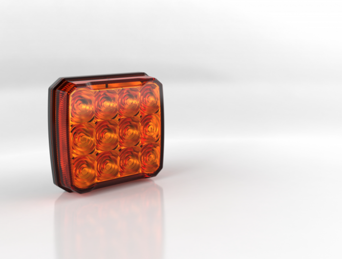 Set stroboscoape cu magnet 12v 24v Led portocaliu cu 12 moduri [4]