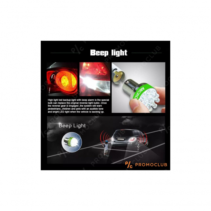 Sirena mers inapoi cu bec LED Sunet - BEEP-BEEP Cod: 2303-12V [3]