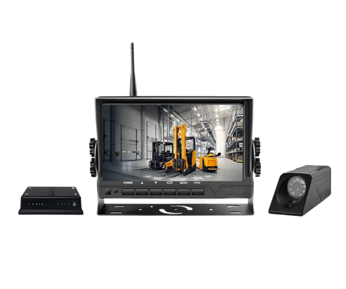 Sistem camera wireless pentru stivuitor cu monitor HD de 7 inch, baterie incorporata, vedere infrarosu, ghidaj laser, incarcator si suport magnetic [14]