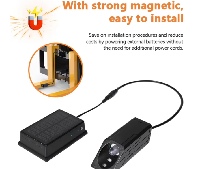 Sistem camera wireless pentru stivuitor cu monitor HD de 7 inch, baterie incorporata, vedere infrarosu, ghidaj laser, incarcator si suport magnetic [12]