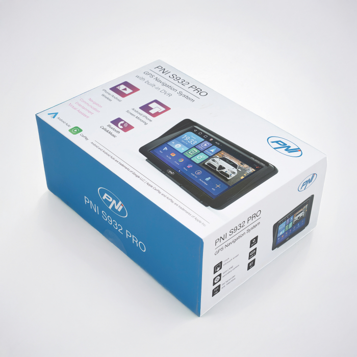 Sistem de navigatie GPS cu DVR incorporat PNI S932 PRO ecran 7 inch, memorie 32 GB, 2GB DDR3 RAM, Android 13, FM transmitter, Mirror Link, Apple Carplay si Android Auto, camera de marsarier inclusa [13]