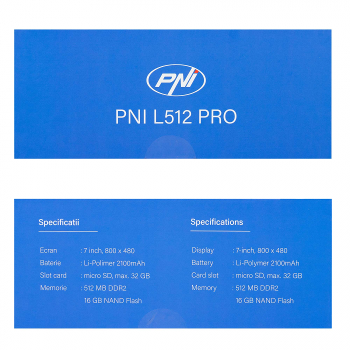 Sistem de navigatie GPS PNI L512 PRO cu parasolar, 7 inch, 800 MHz, 512MB DDR, 16GB memorie interna, FM transmitter [2]