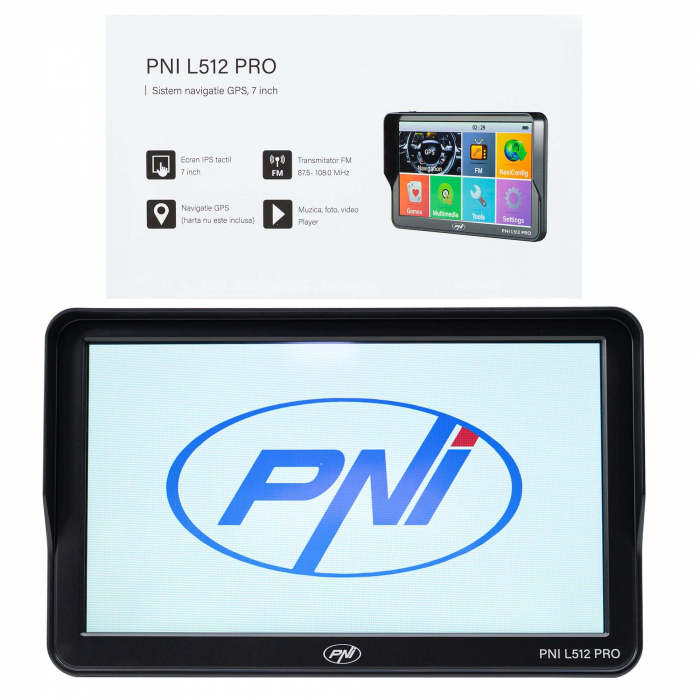 Sistem de navigatie GPS PNI L512 PRO cu parasolar, 7 inch, 800 MHz, 512MB DDR, 16GB memorie interna, FM transmitter [13]
