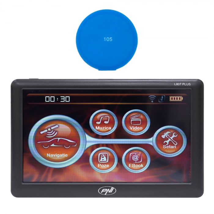 Sistem de navigatie GPS PNI L807 PLUS ecran 7 inch, 800 MHz, 256MB DDR, 8GB cu sticky Pad Blue inclus [1]