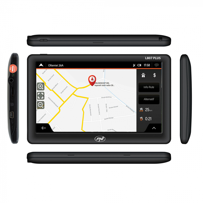 Sistem de navigatie GPS PNI L807 PLUS ecran 7 inch, 800 MHz, 256MB DDR, 8GB memorie interna, cu parasolar inclus [6]