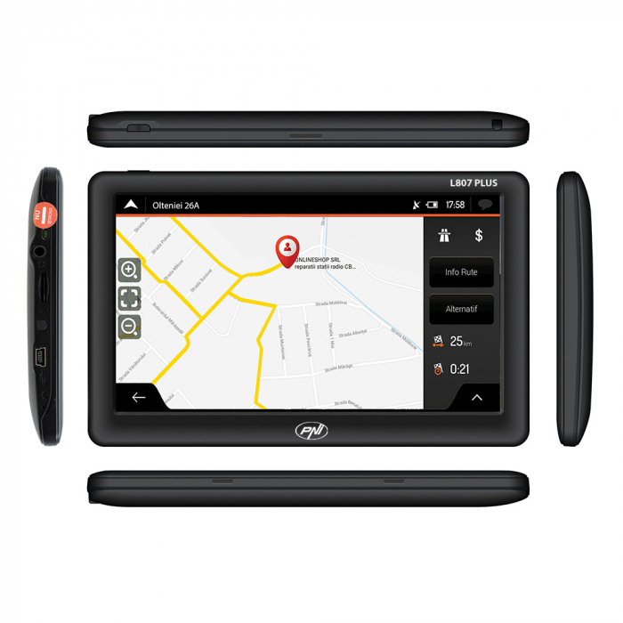Sistem de navigatie GPS PNI L807 PLUS ecran 7 inch, 800 MHz, 256MB DDR, 8GB memorie interna, FM transmitter [6]
