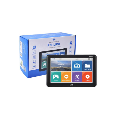 Sistem de navigatie gps pni l810 ecran 7 inch, 800 mhz, 256mb ddr, 8gb memorie interna, fm transmitter [3]