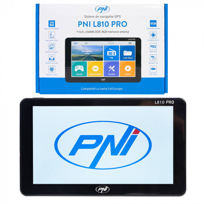 Sistem de navigatie GPS PNI L810 PRO ecran 7 inch, 800 MHz, 256MB DDR, 8GB memorie interna, FM transmitter [5]