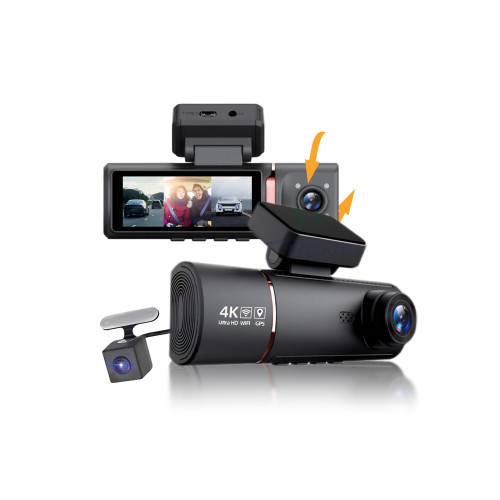 Sistem DVR auto cu 2 camere fata 4K si spate Full HD 1080p interior [1]