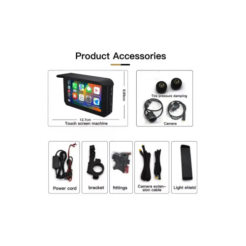 Sistem GPS moto cu DVR si camera marsarier + senzori presiune 12V cu 2 camere [10]