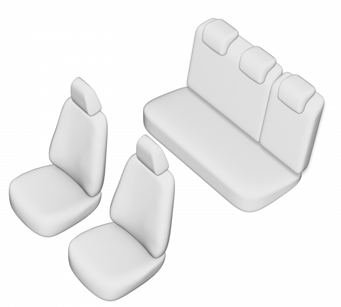 Set huse scaune dedicate SKODA FABIA 2013-2015  Premium (Bancheta fractionata ) [3]