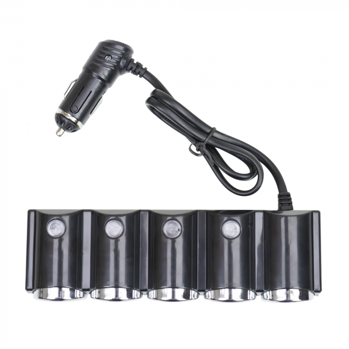 Spliter bricheta auto PNI Lighter 04 12V/24V 4 iesiri, 2xUSB, indicator LED [8]