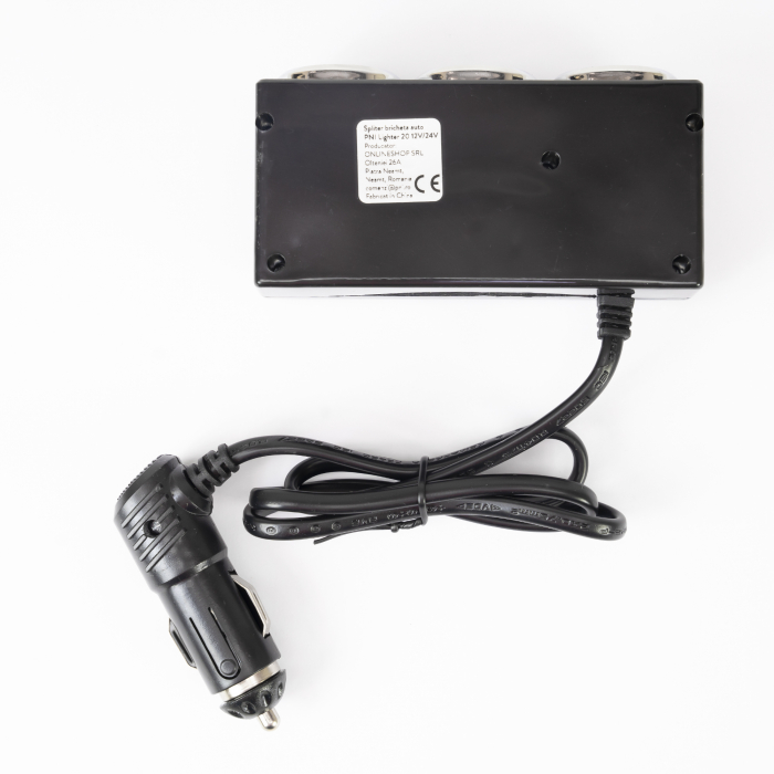 Spliter bricheta auto PNI Lighter 20 12V/24V 2 iesiri, 2 x USB, indicator LED [5]