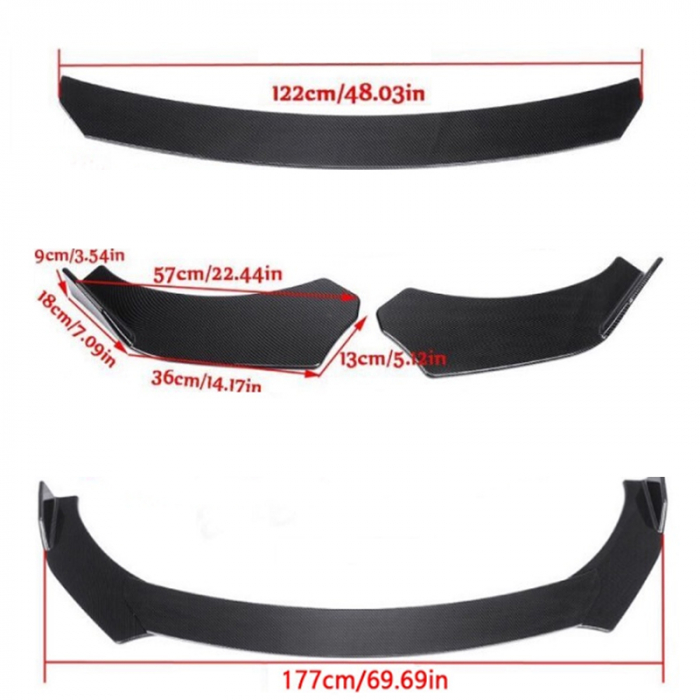 Spoiler / prelungire bara fata universala carbon UNV-013C [1]