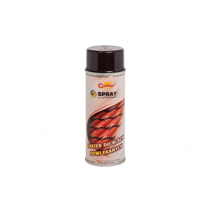 Spray vopsea Profesional CHAMPION pentru tabla / acoperis 400ml Maro-Ciocolata Cod: RAL 8017 [1]