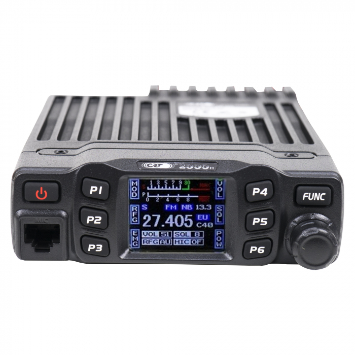 Statie radio CB CRT 2000H, 4W, AM/FM, 12V, ASQ, Scan, Display color, programabila [3]