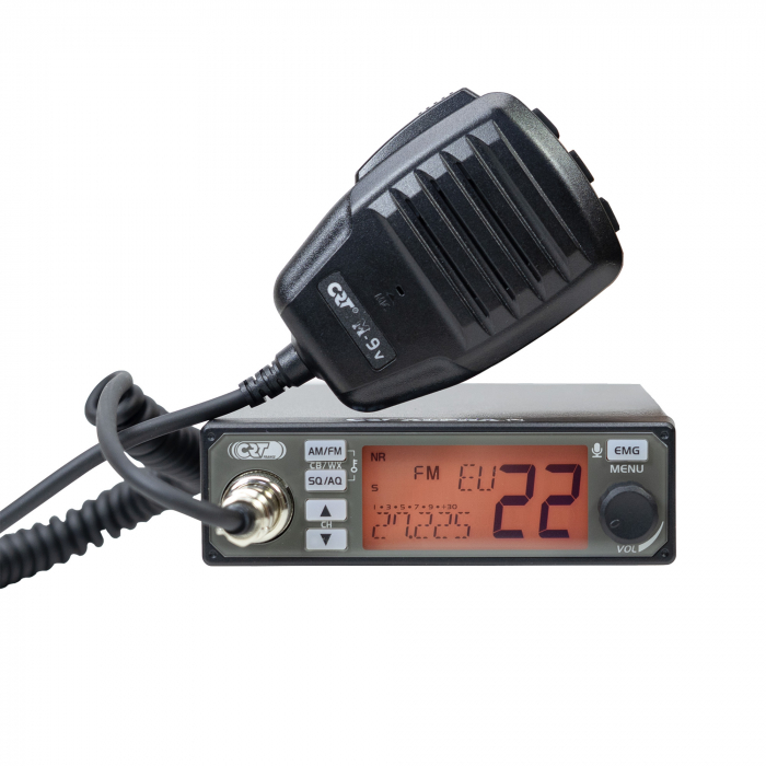 Statie radio CB CRT Alpha N ASQ, 4W, NRC, Echo, RF Gain, Roger Beep, display color, 12V-24V [5]