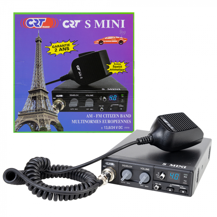 Statie radio CB CRT S Mini Dual Voltage, 12/24V, 4W, cu ASQ, AM-FM [9]