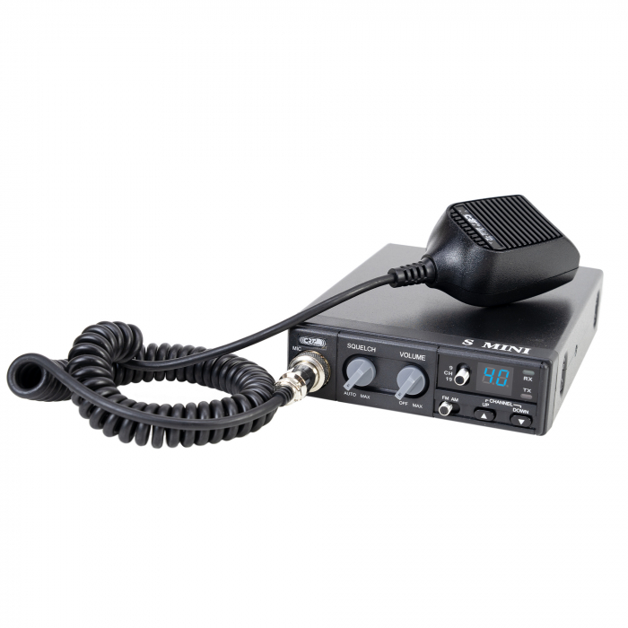 Statie radio CB CRT S Mini Dual Voltage, 12/24V, 4W, cu ASQ, AM-FM [8]