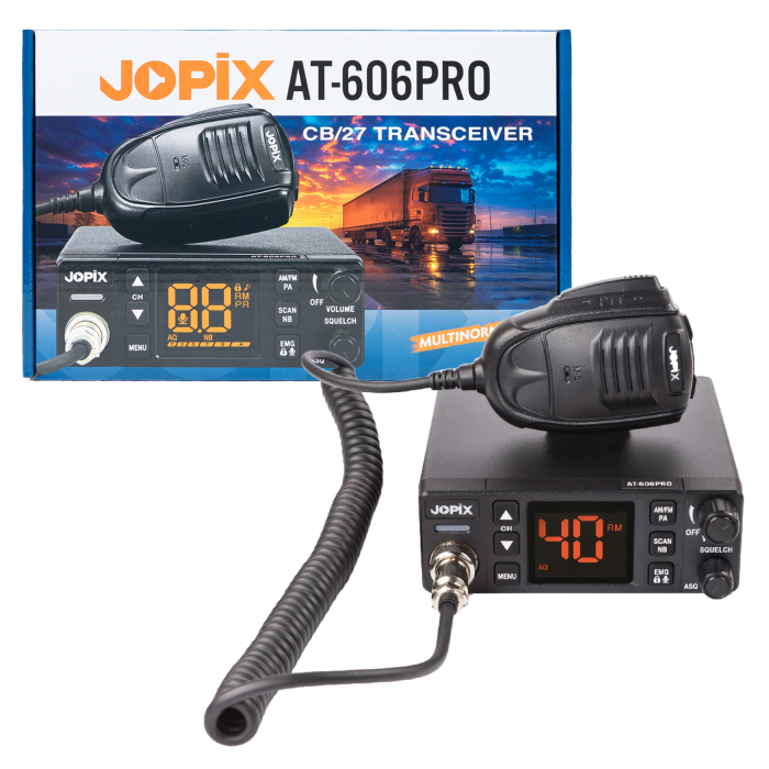 Statie radio CB JOPIX AT-606PRO ASQ, AM/FM, 4W, 12V-24V, PA, VOX, Noise Blanker [12]