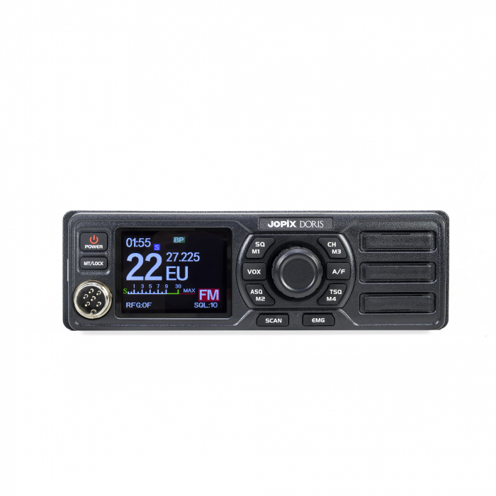 Statie radio CB JOPIX Doris 40CH, AM/FM, 4W, ASQ, Roger Beep, VOX, 12-24V [3]