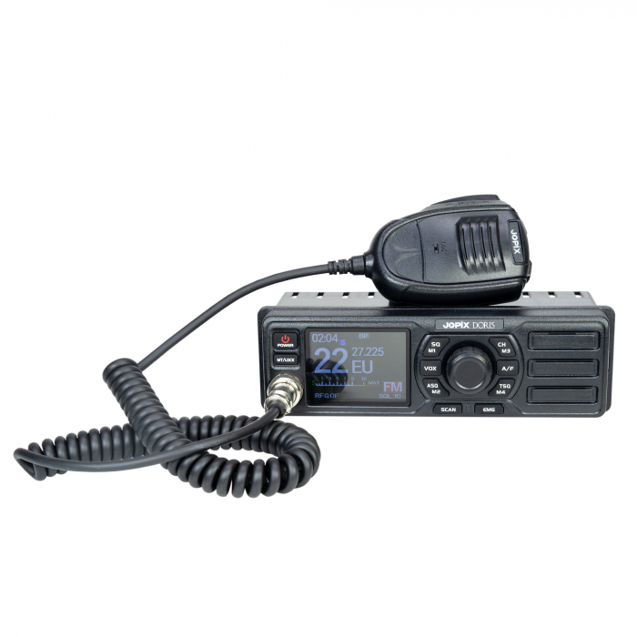 Statie radio CB JOPIX Doris 40CH, AM/FM, 4W, ASQ, Roger Beep, VOX, 12-24V [2]