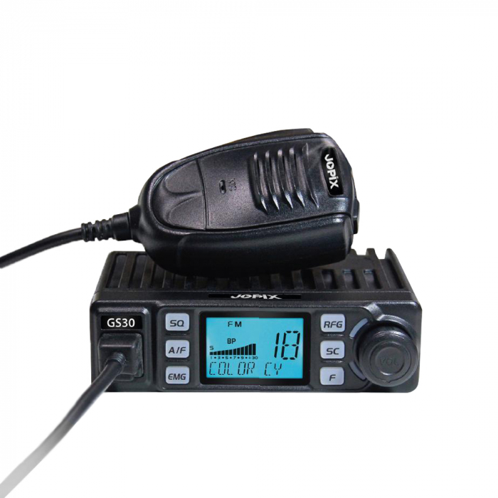 Statie radio CB JOPIX GS30 40 CH AM/FM 12-24V ASQ RF Gain ecran Multicolor [1]