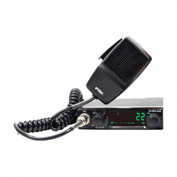 Statie radio CB Moonraker Alien-300 40CH, AM/FM, 4W, 12V, negru [4]