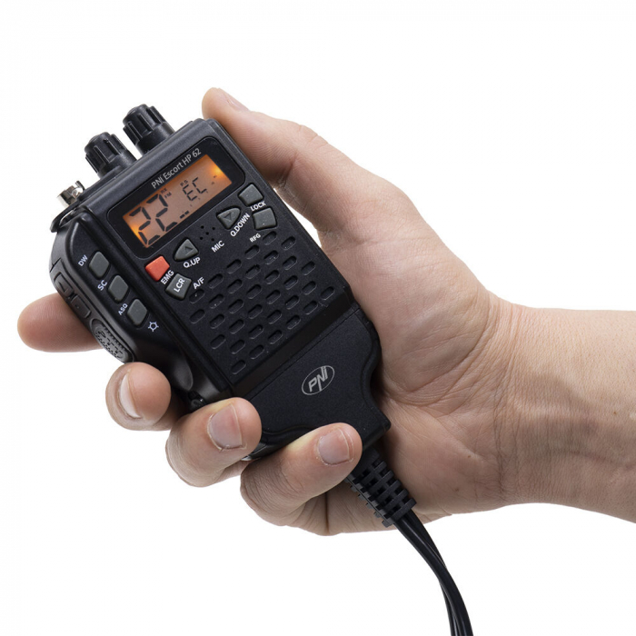 Statie radio CB PNI Escort HP 62, ASQ, RF Gain si Antena CB PNI ML70 cu baza magnetica 145 mm inclusa [2]