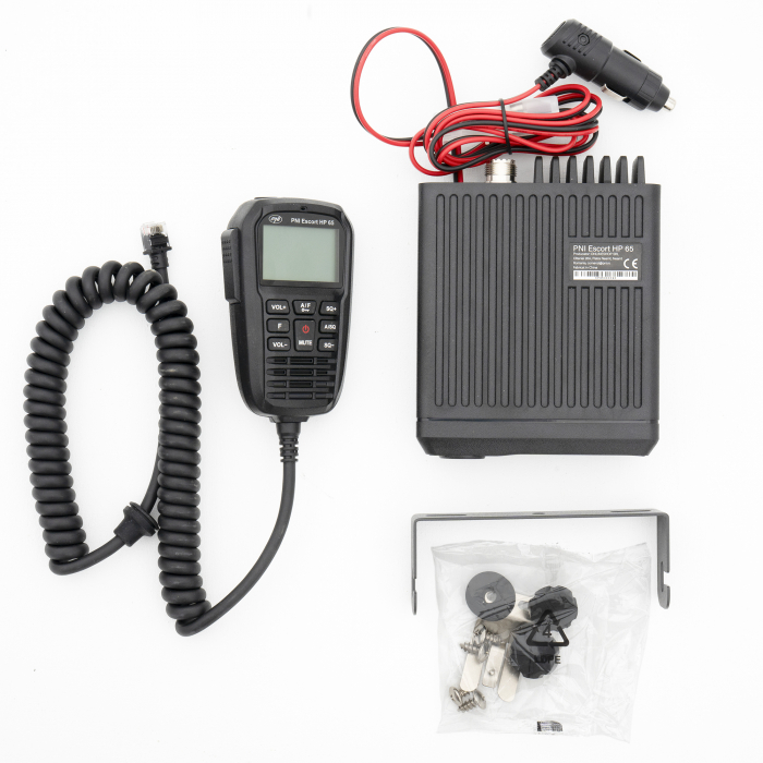 Statie radio CB PNI Escort HP 65 ASQ, multi-norma, Noise Blanker, ASQ, SQ reglabil, 12 V - 24 V, mufa de bricheta inclusa [14]