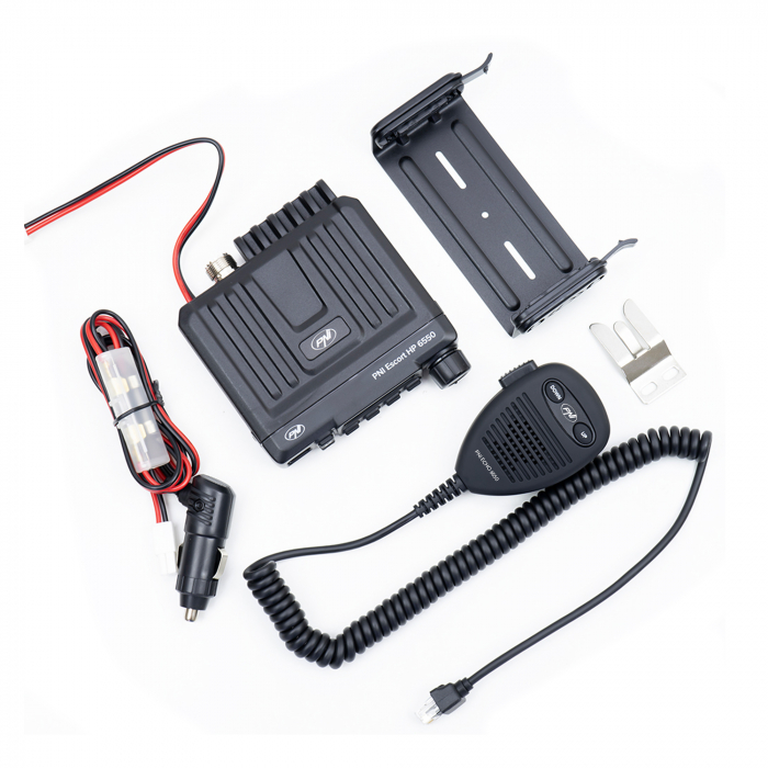 Statie radio CB PNI Escort HP 6550 cu PNI ECH01 instalat, multistandard, 4W, AM-FM, 12V, ASQ, cu modul de ecou [15]