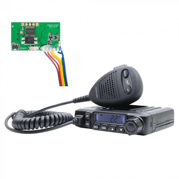 Statie radio CB PNI Escort HP 6550 cu PNI ECH01 instalat, multistandard, 4W, AM-FM, 12V, ASQ, cu modul de ecou [11]