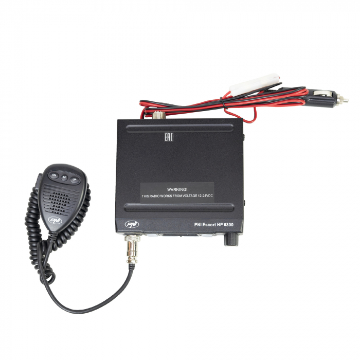 Statie radio CB PNI Escort HP 6800 ASQ, 12/24 V, MP3 player, mufa USB, 4W, AM-FM, mufa de bricheta inclusa [9]