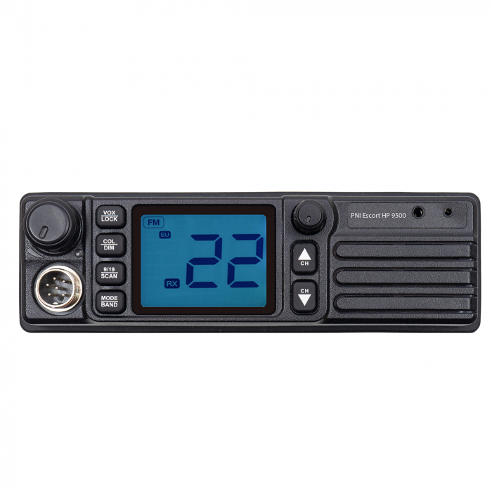 Statie radio CB PNI Escort HP 9500 multistandard, difuzor frontal, ASQ, VOX, Scan, 4W, AM-FM, alimentare 12V - 24V, mufa de bricheta inclusa [12]