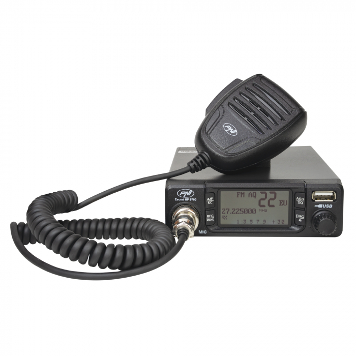 Statie radio CB PNI Escort HP 9700 USB, ANC, ASQ, alimentare 12V / 24V, functie PA, mufa de bricheta inclusa [11]