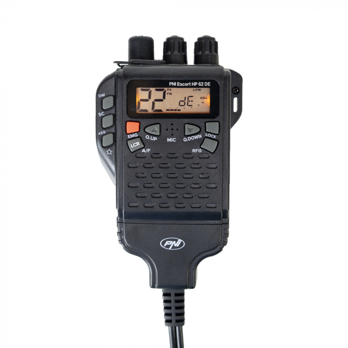 Statie radio CB portabila PNI Escort HP 62DE German version, multi standard, 4W, 12V, AM-FM, ASQ reglabil pe 5 niveluri, RF Gain pe 9 niveluri, Dual Watch, Scan, Lock [7]