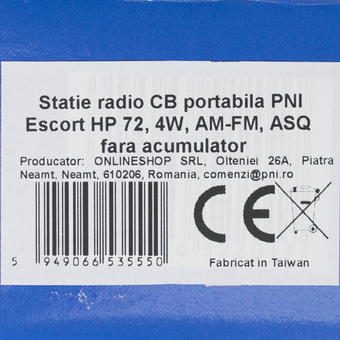 Statie radio CB portabila PNI Escort HP 72 4W, AM-FM, ASQ, Dual Watch, Scan, fara acumulator [4]