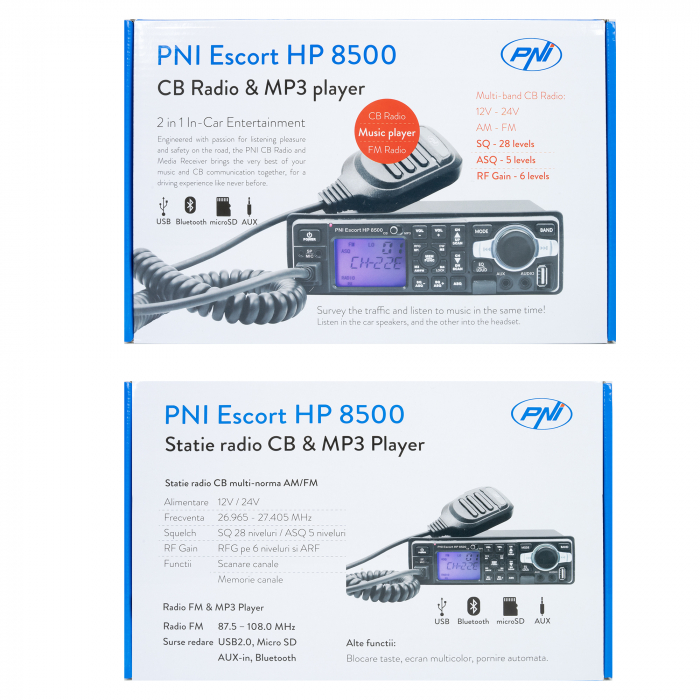 Statie radio CB si MP3 player PNI Escort HP 8500 ASQ include casti cu microfon [4]
