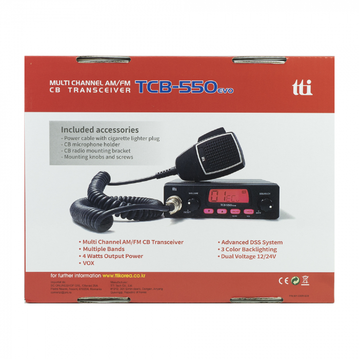 Statie radio CB TTi TCB-550 EVO, DSS, VOX, Filtru NB, Scan, ecran multicolor, 12-24V [5]