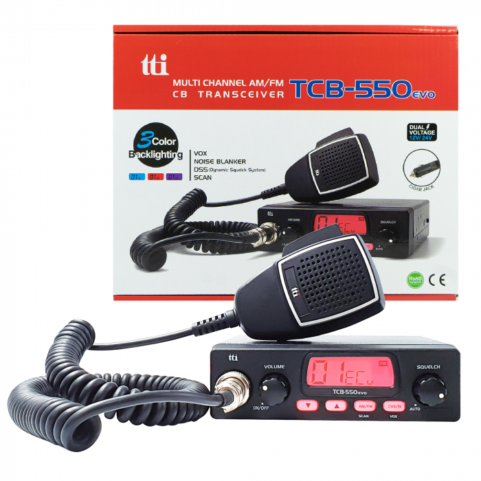 Statie radio CB TTi TCB-550 EVO, DSS, VOX, Filtru NB, Scan, ecran multicolor, 12-24V [12]